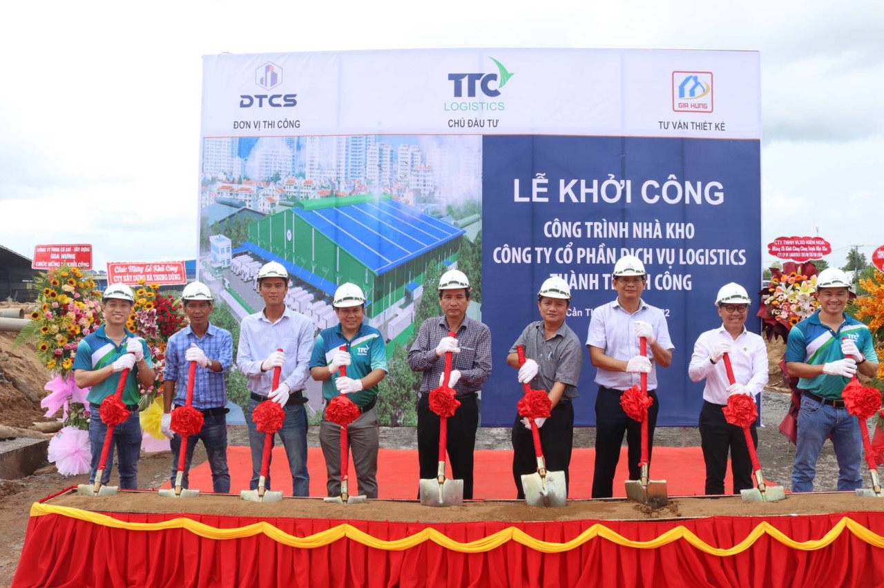 Lễ khởi công công trình nhà kho của Công ty CP DV Logistics Thành Thành Công